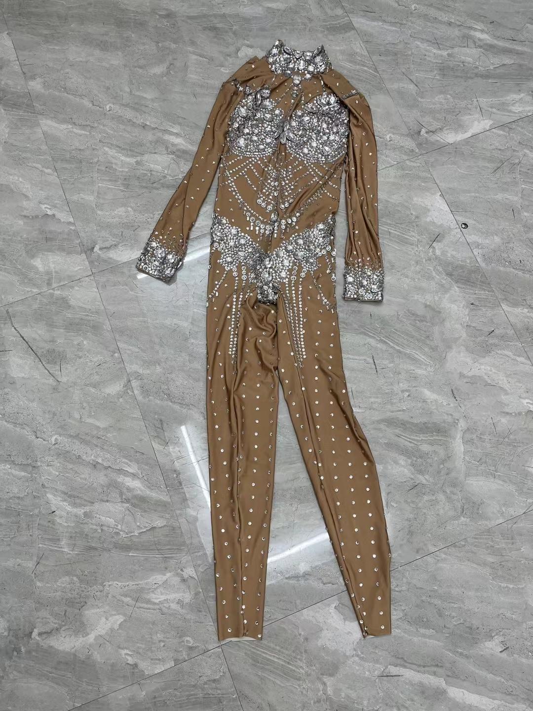 CELESINYI Boliku Crystal Glass Jumpsuit