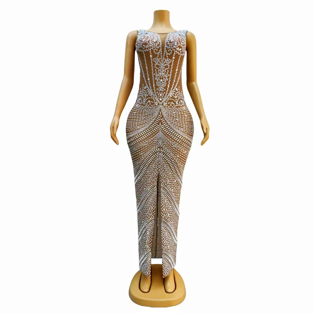 CELESINYI Huaxu Crystal Chandelier Gown
