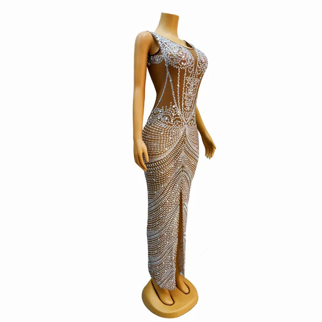 CELESINYI Huaxu Crystal Chandelier Gown