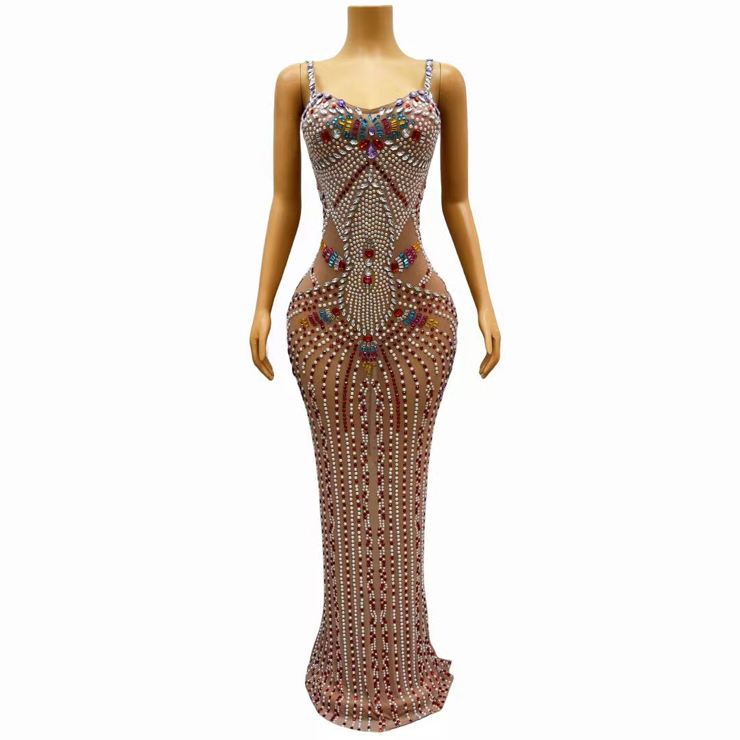 CELESINYI Jinsique Crystal Pearl Gown