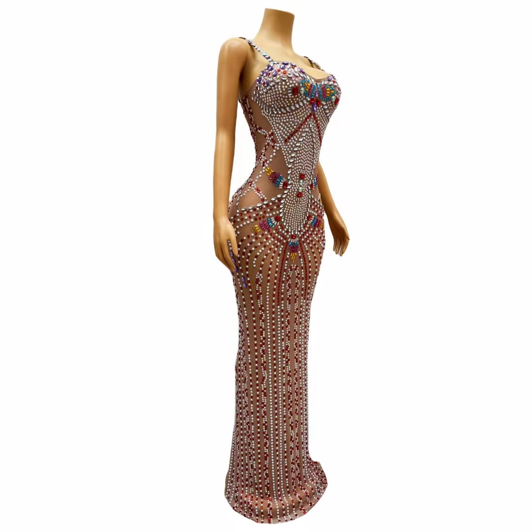 CELESINYI Jinsique Crystal Pearl Gown