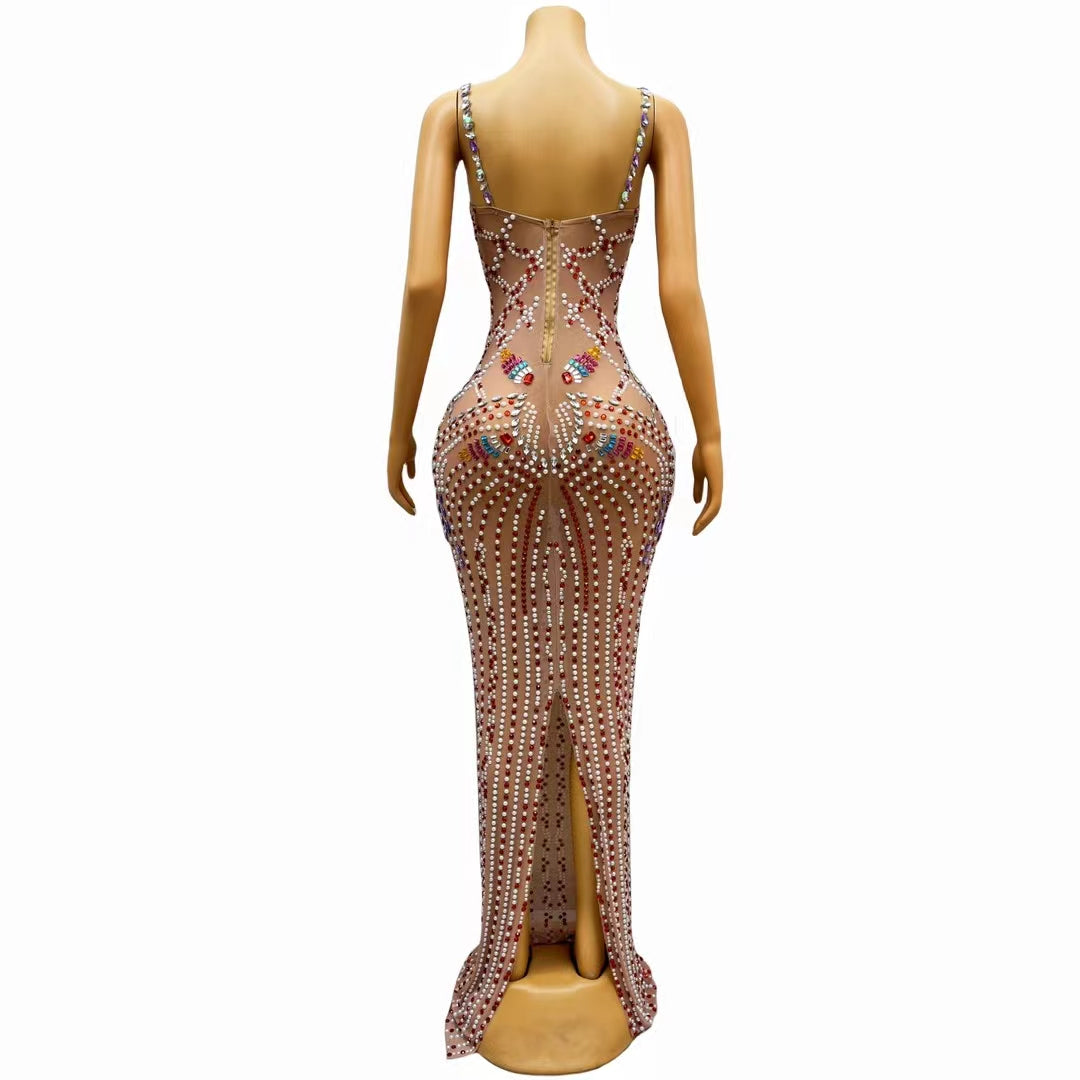 CELESINYI Jinsique Crystal Pearl Gown