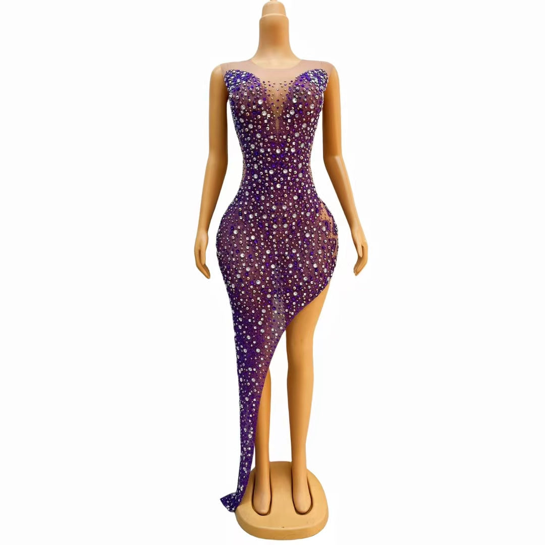 CELESINYI Zijing Crystal Purple Gown