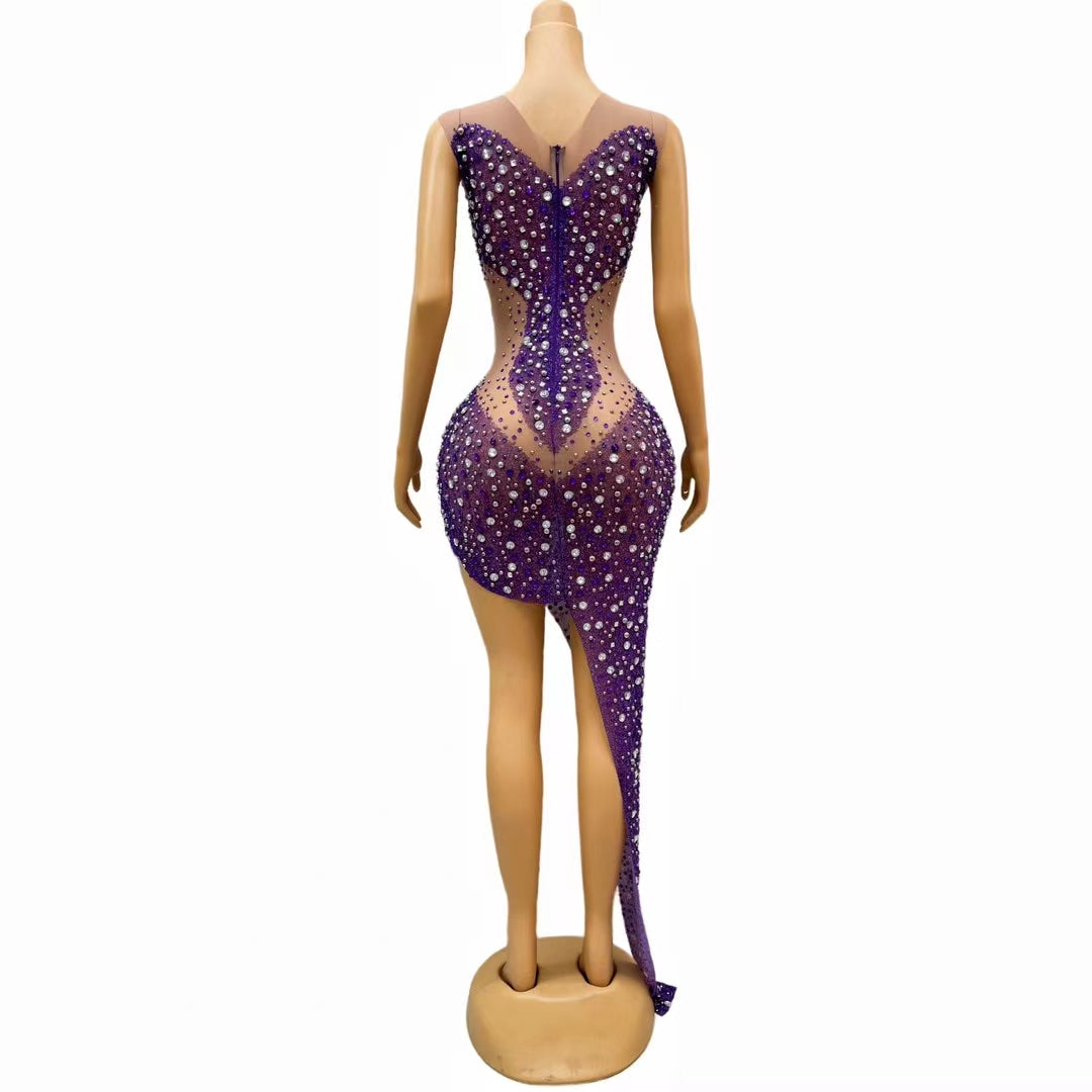 CELESINYI Zijing Crystal Purple Gown