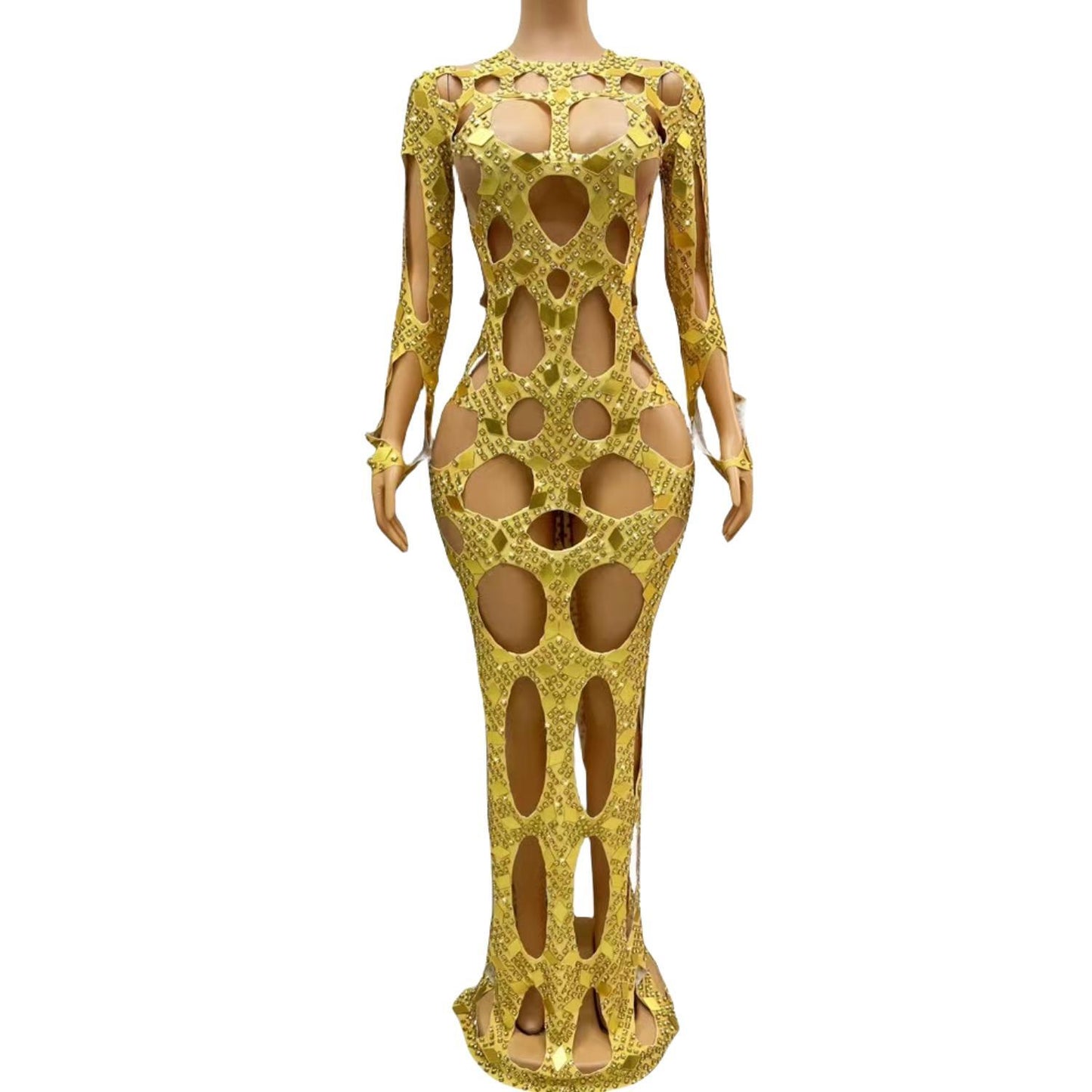 CELESINYI Dongdongqun Crystal Cage Gown