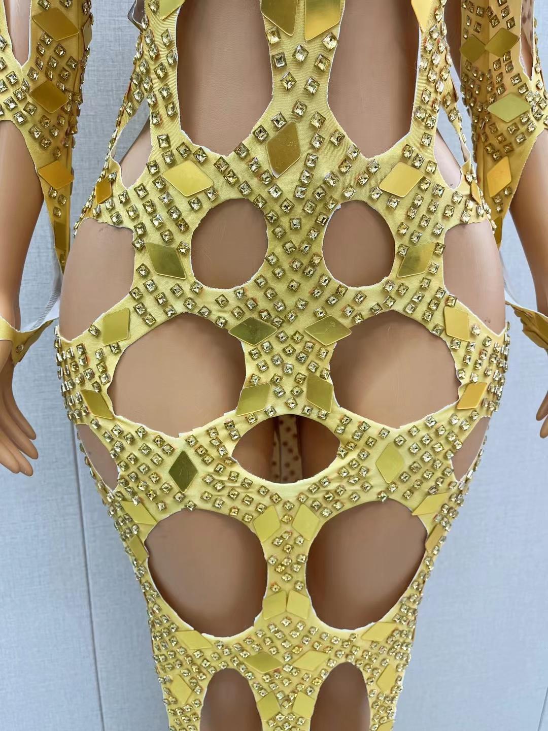 CELESINYI Dongdongqun Crystal Cage Gown
