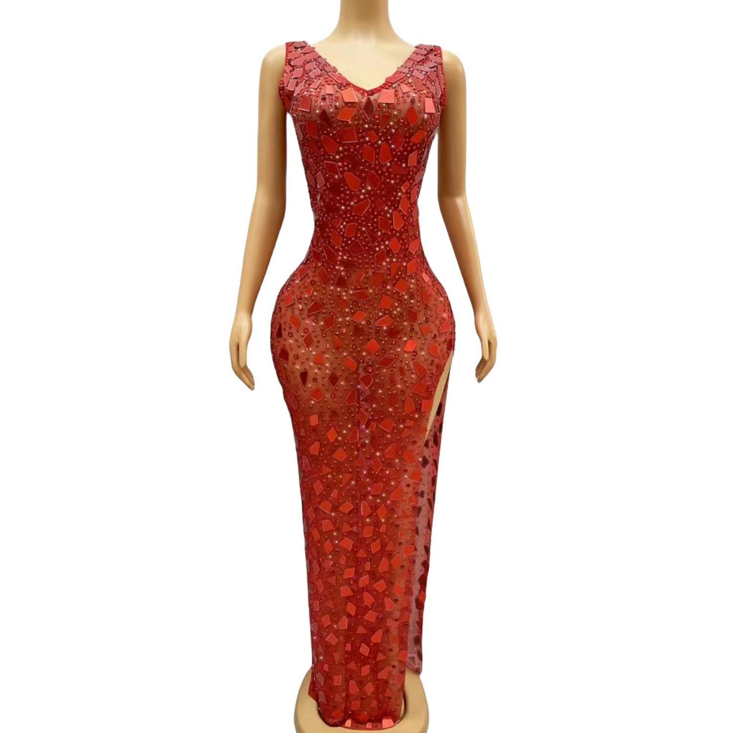 CELESINYI Shiliuqun Crystal Red Gown