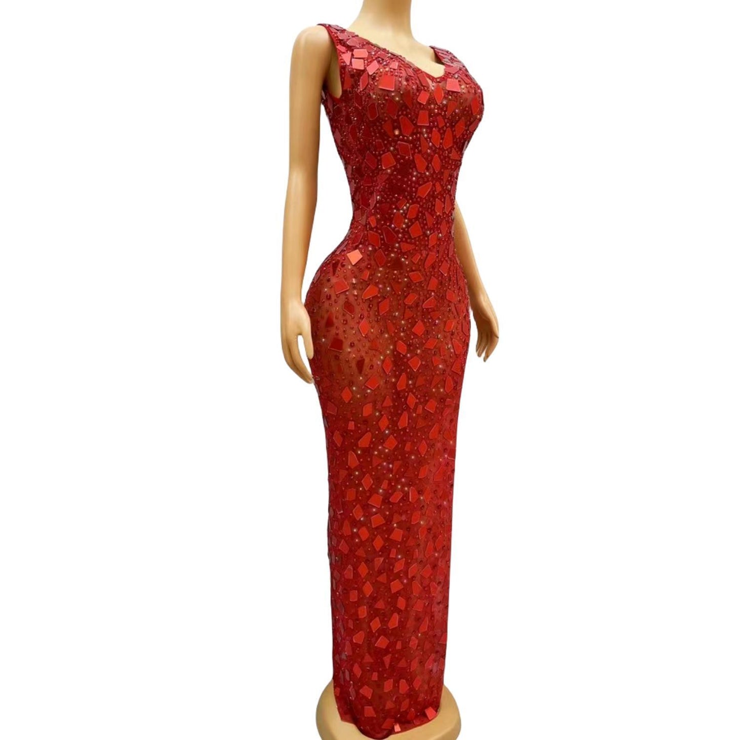 CELESINYI Shiliuqun Crystal Red Gown