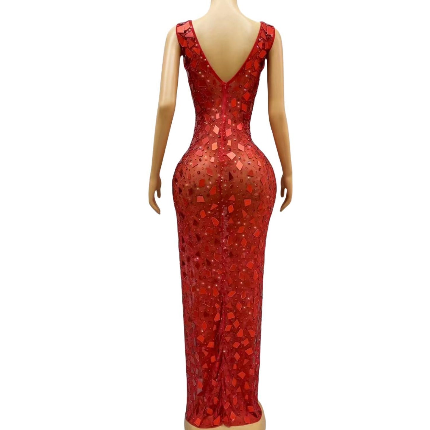 CELESINYI Shiliuqun Crystal Red Gown