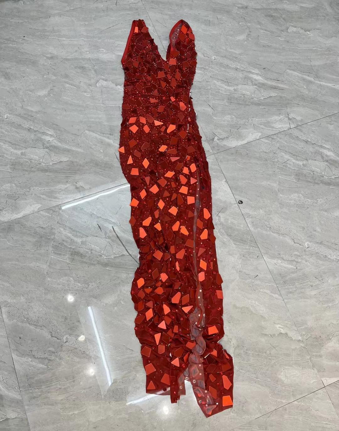 CELESINYI Shiliuqun Crystal Red Gown