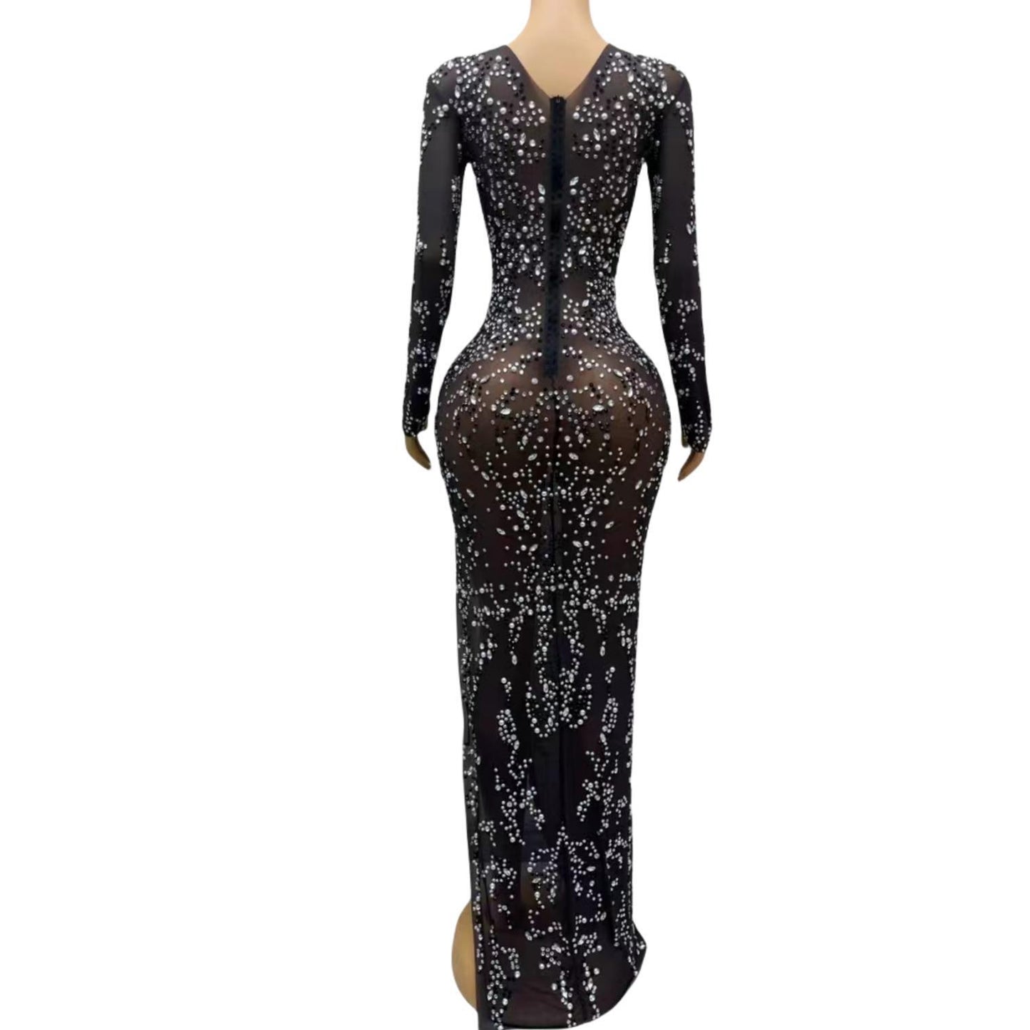 CELESINYI Heshouwu Crystal Illusion Gown