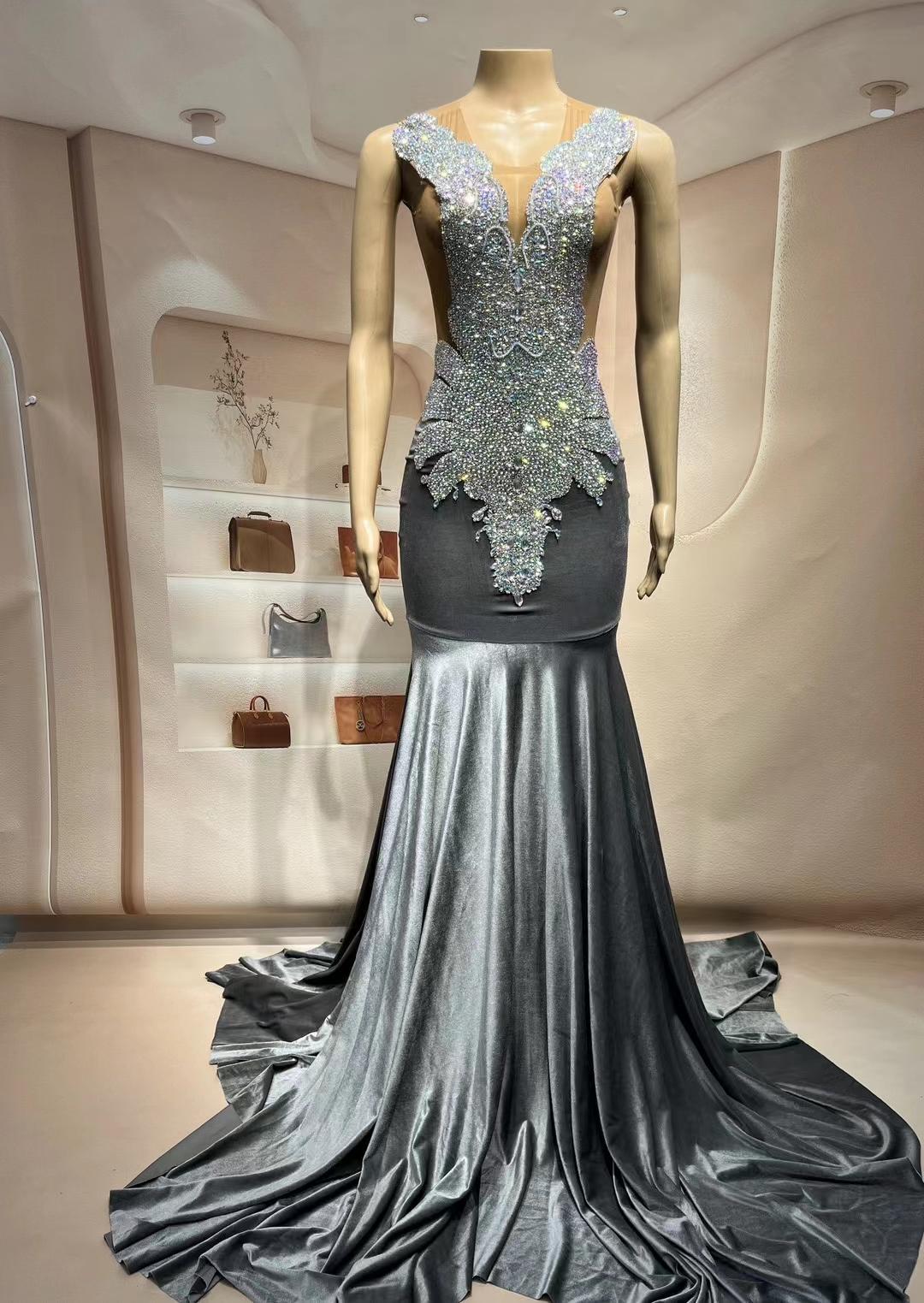 CELESINYI Yuanyang Crystal Mermaid Gown