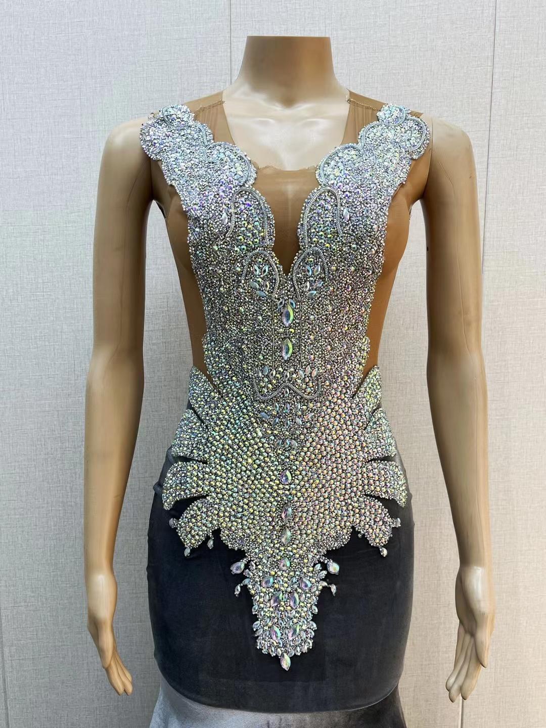 CELESINYI Yuanyang Crystal Mermaid Gown