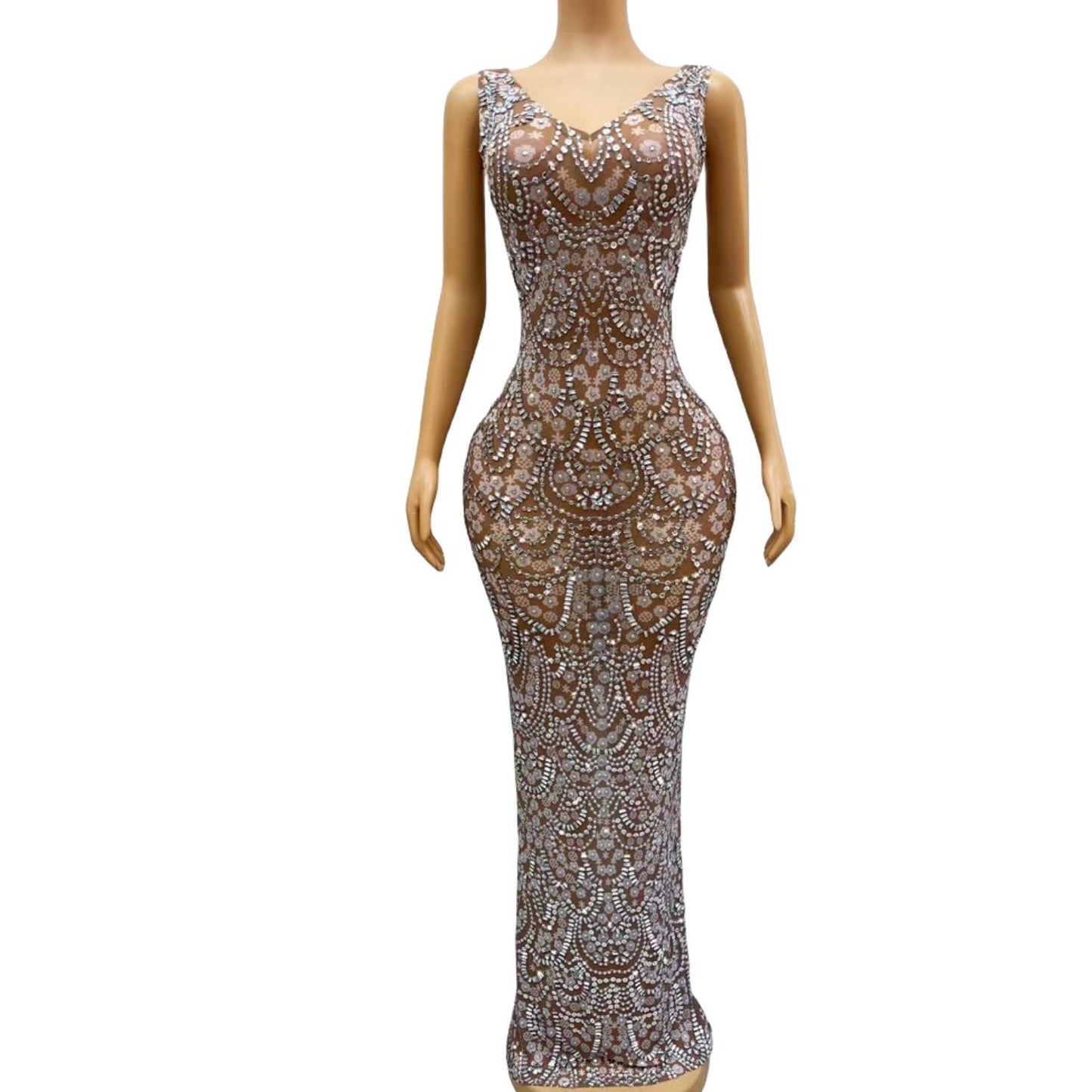 CELESINYI Chuju Crystal Daisy Gown