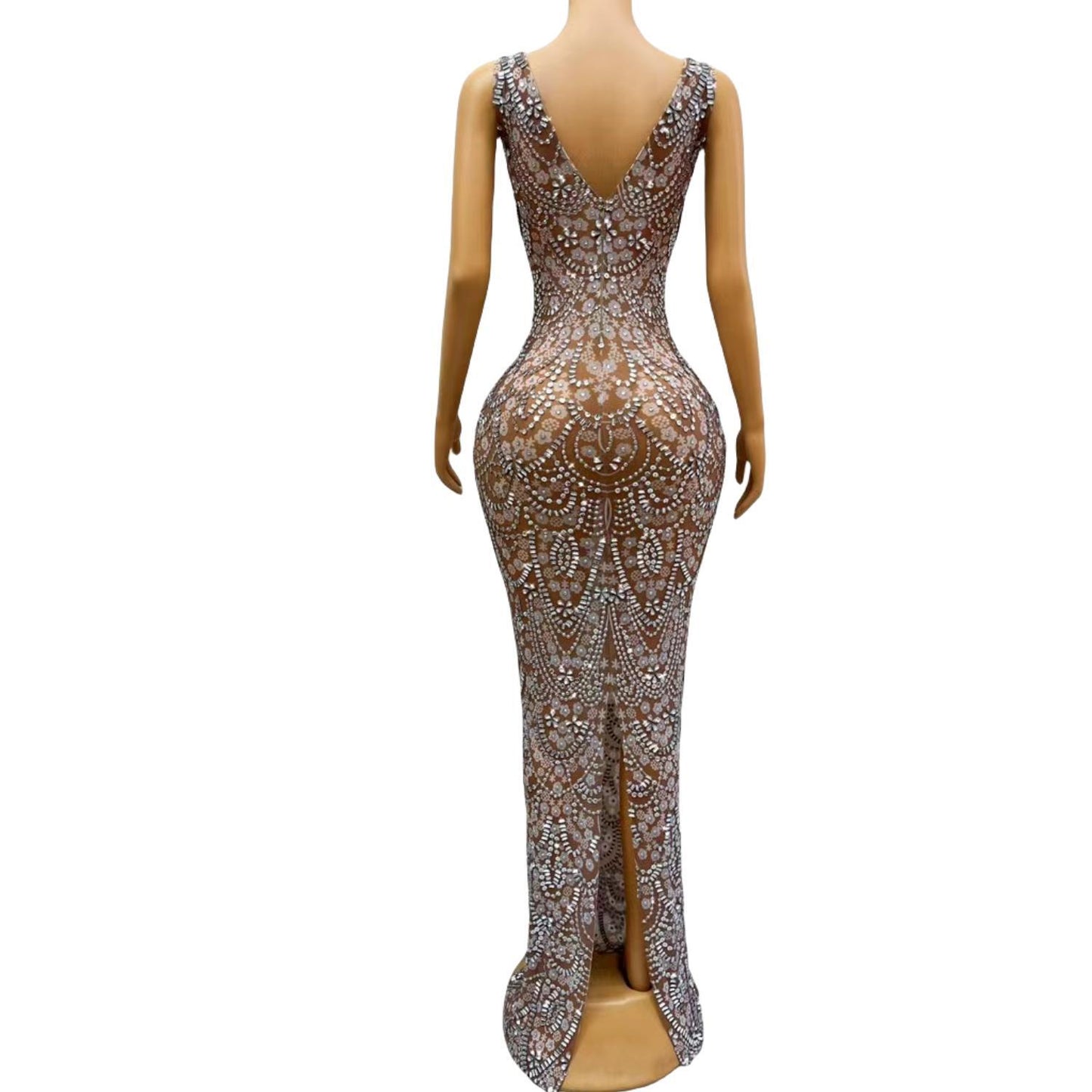CELESINYI Chuju Crystal Daisy Gown