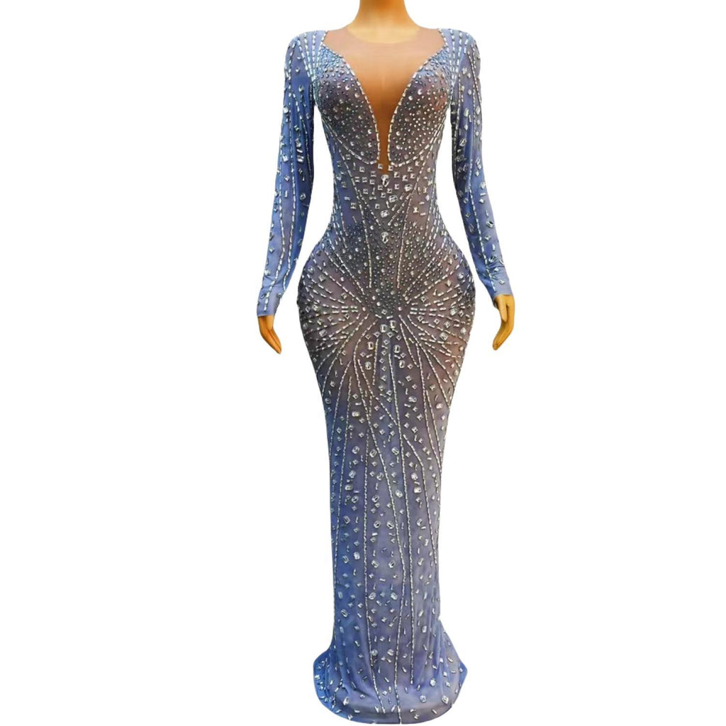 CELESINYI Yanhua Crystal Firework Gown (Grey)
