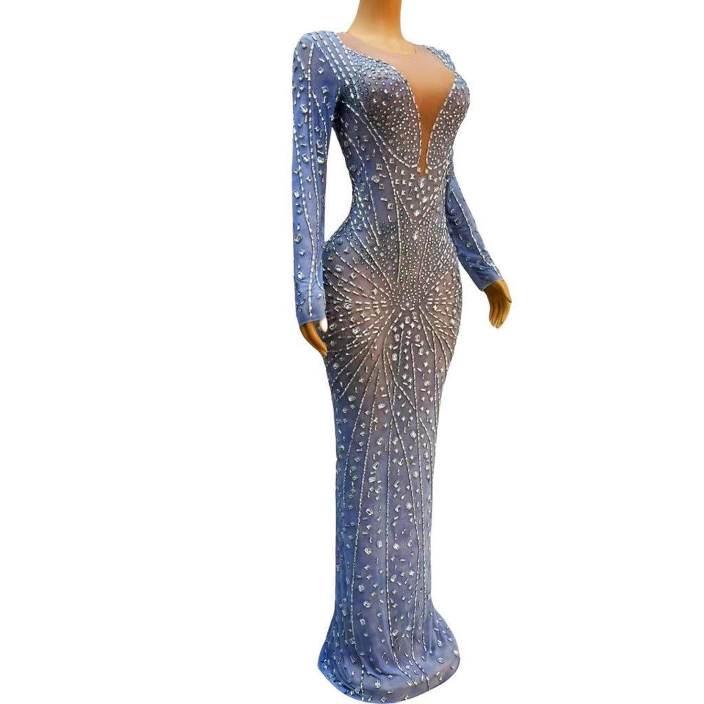 CELESINYI Yanhua Crystal Firework Gown (Grey)