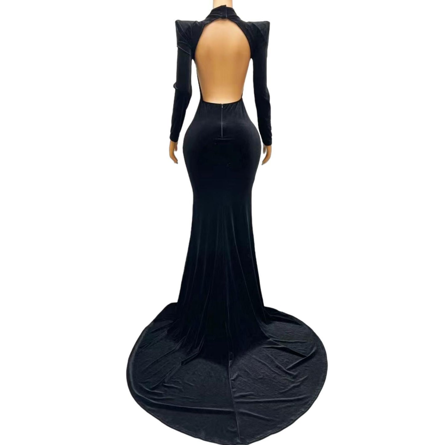 CELESINYI Heirongcha Crystal Velvet Gown