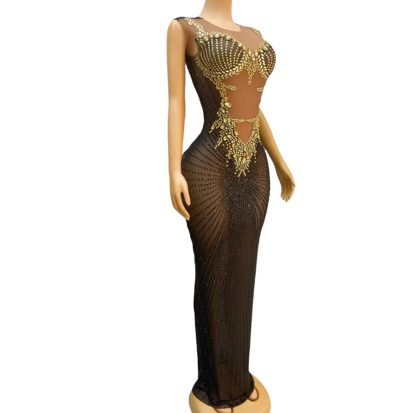 CELESINYI Chijin Crystal Black Gown