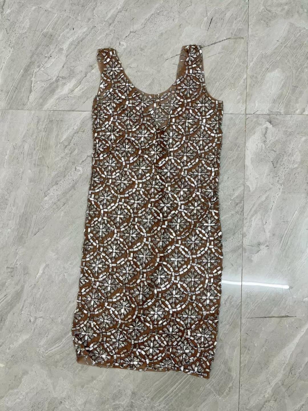 CELESINYI Lunhui Crystal Mini Dress