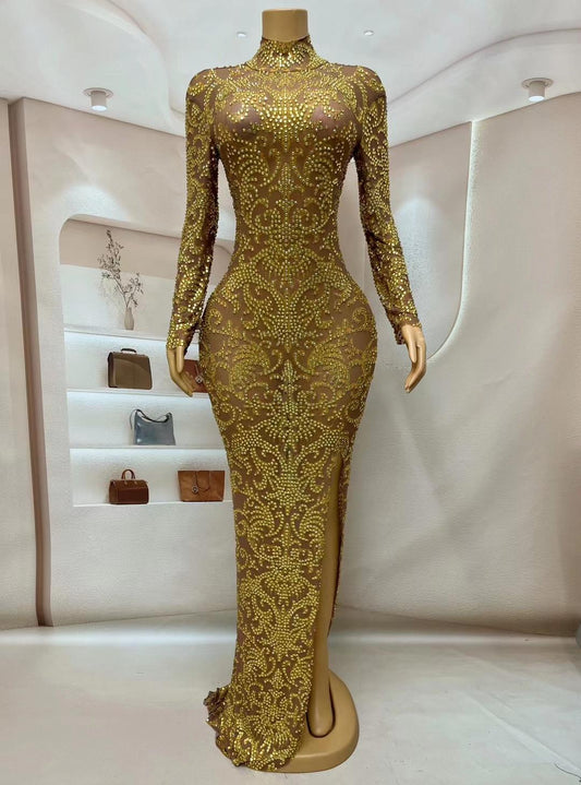 CELESINYI Gongting Crystal Baroque Gown