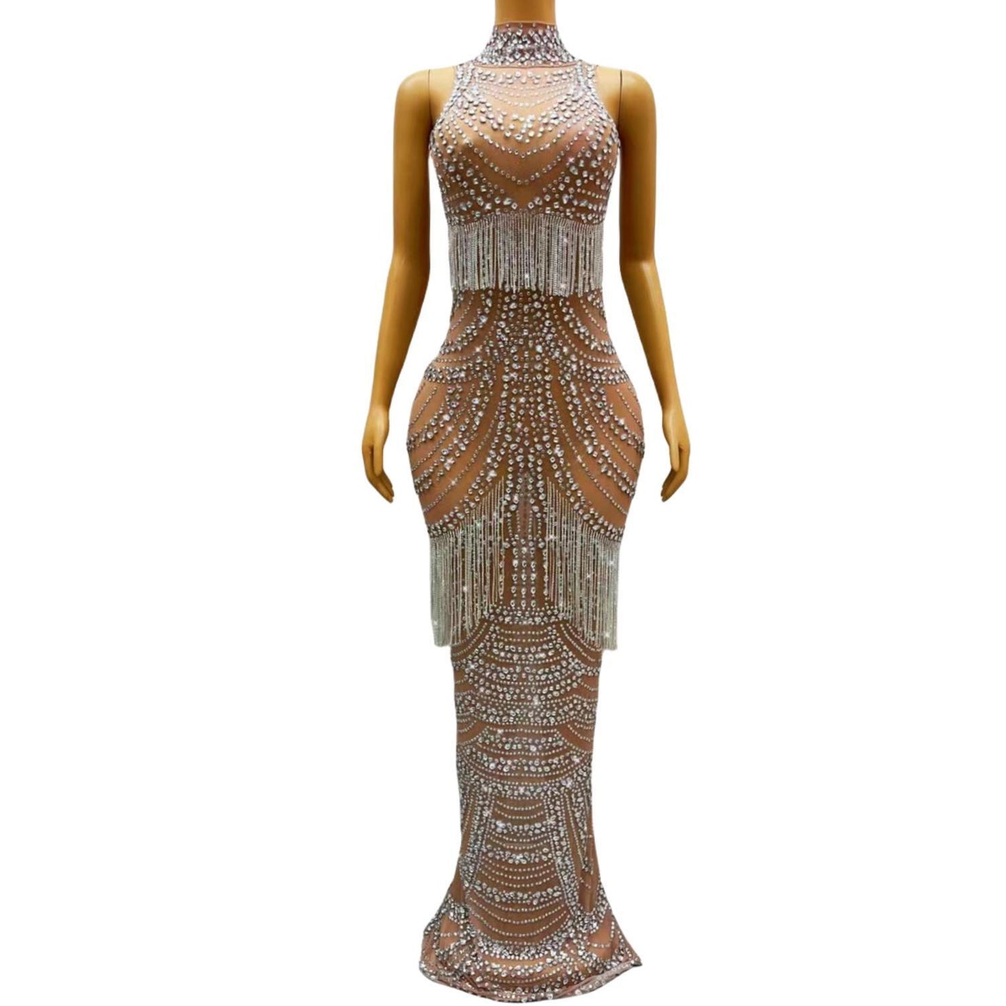 CELESINYI Quanbo Crystal Jazz Gown