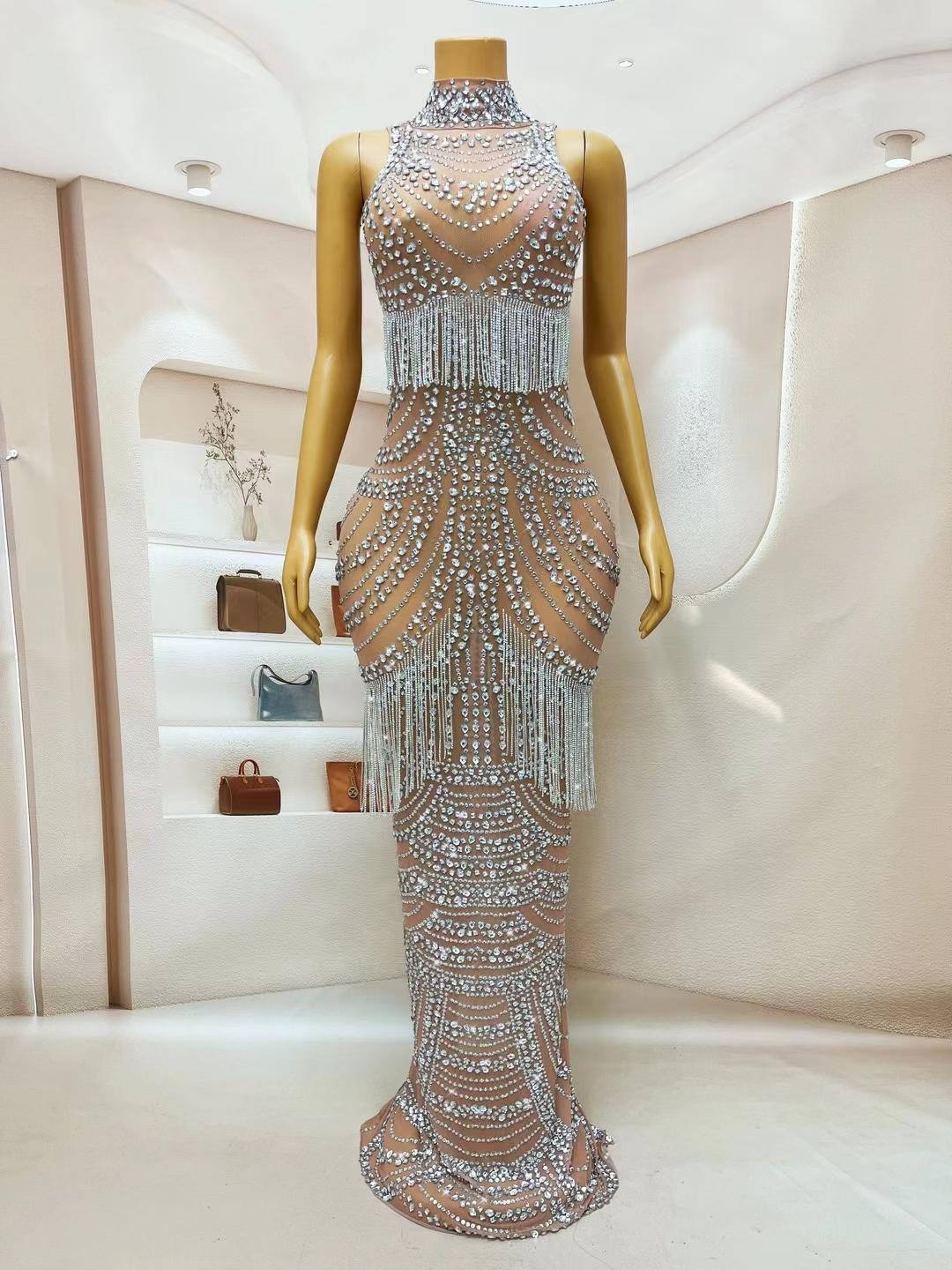 CELESINYI Quanbo Crystal Jazz Gown