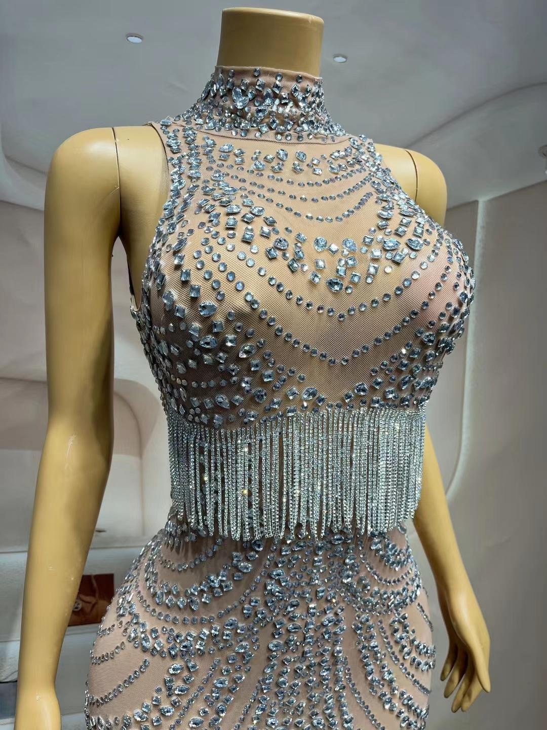 CELESINYI Quanbo Crystal Jazz Gown