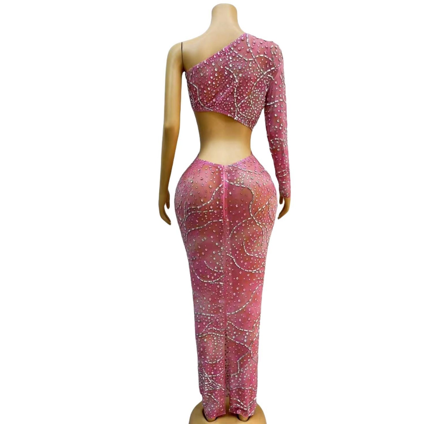 CELESINYI Sirong Crystal Lavender Gown