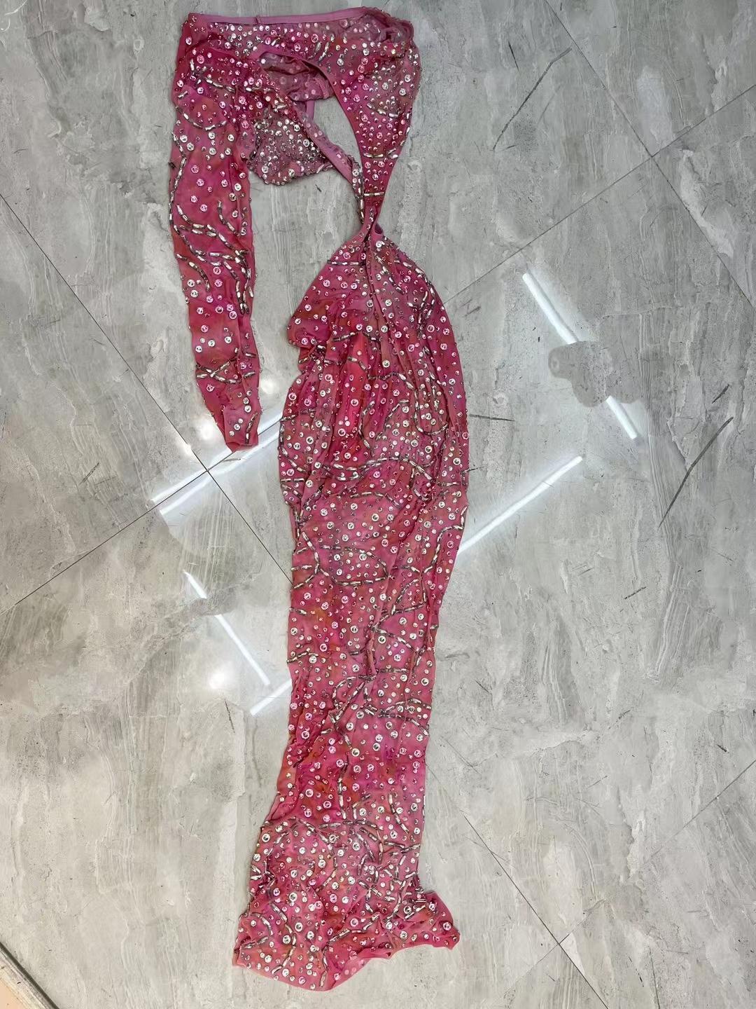 CELESINYI Sirong Crystal Lavender Gown
