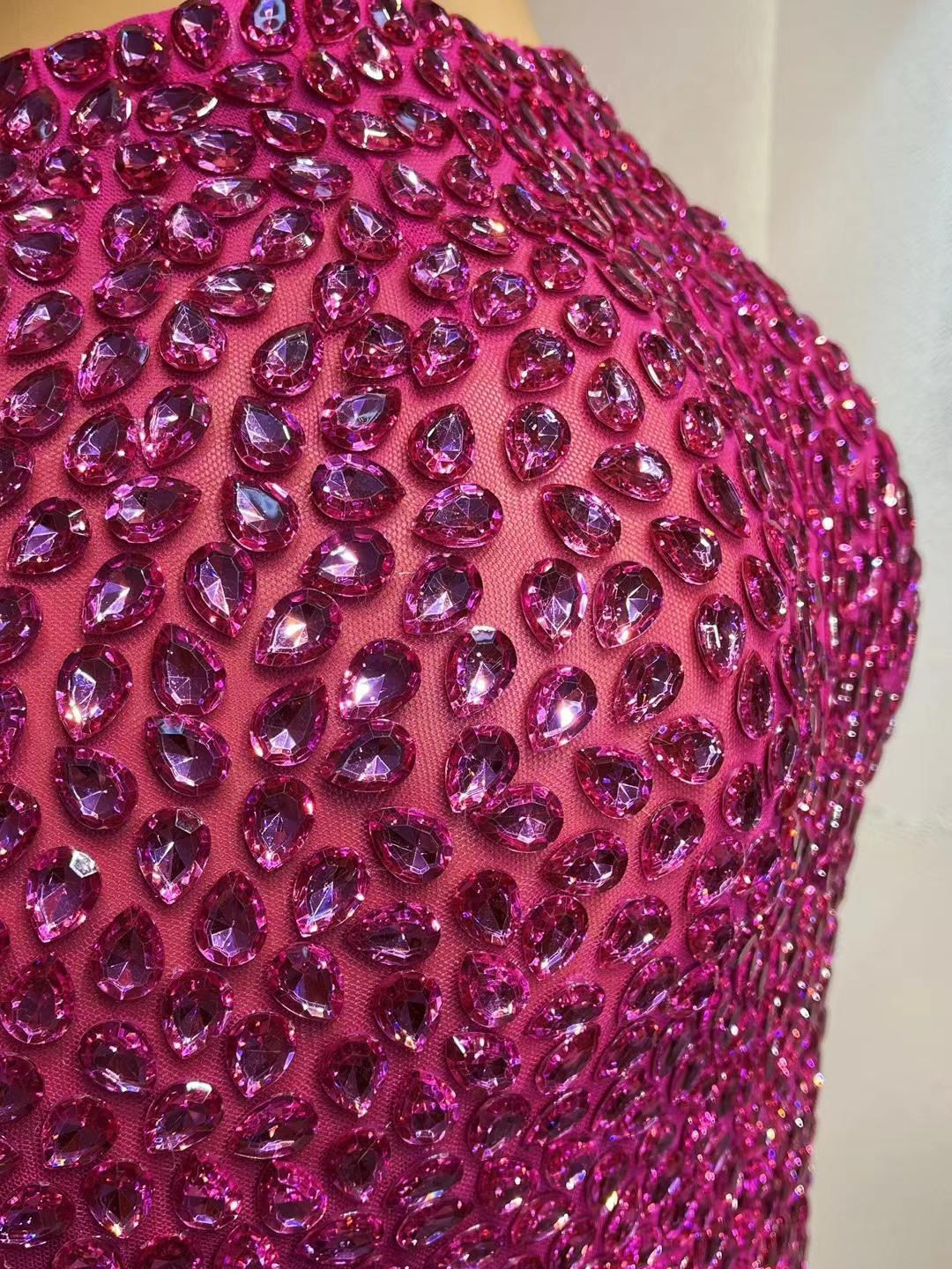 CELESINYI Shuidiqun Crystal Rose Mini Skirt