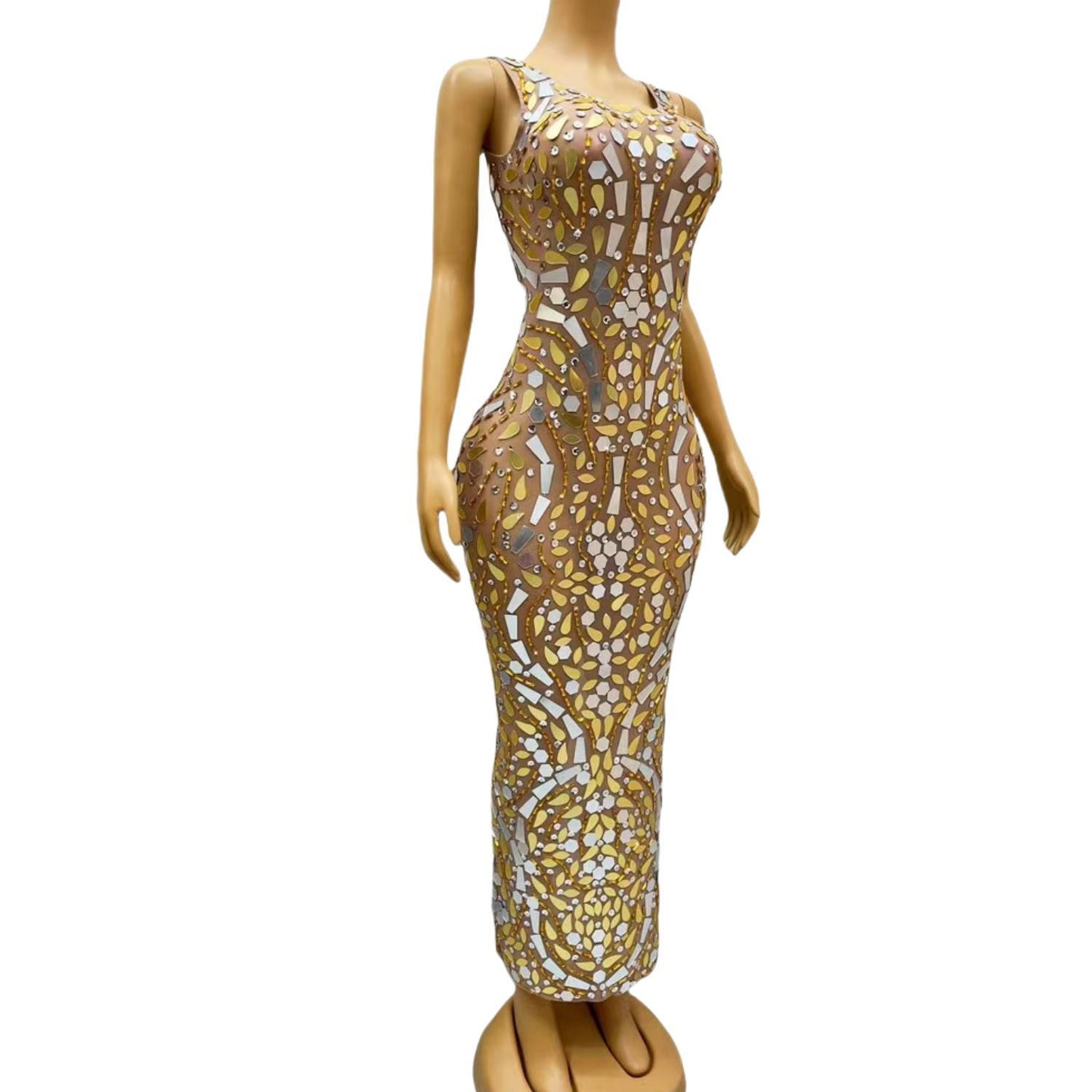 CELESINYI Fenglinghua Crystal Mirror Gown