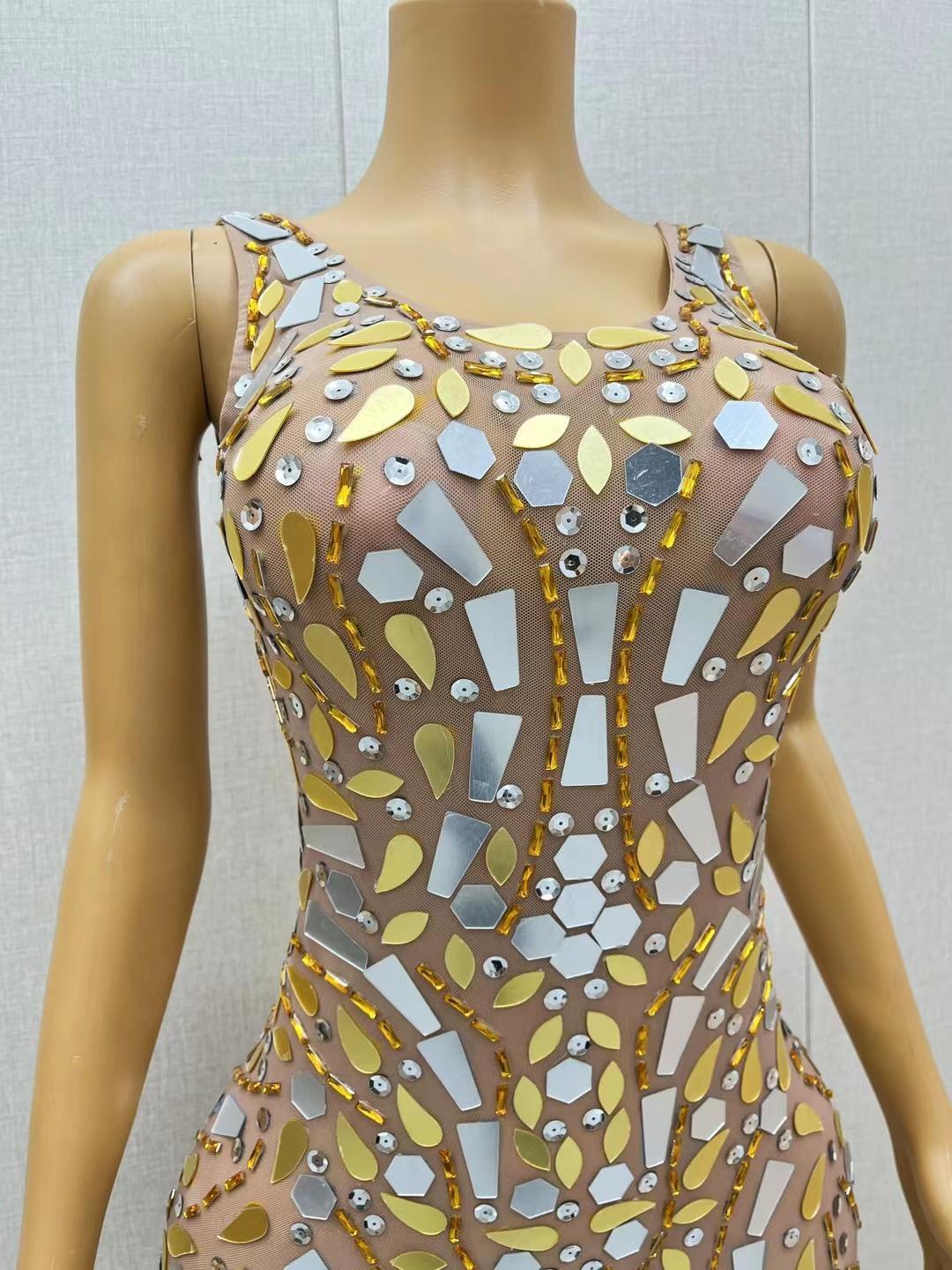 CELESINYI Fenglinghua Crystal Mirror Gown