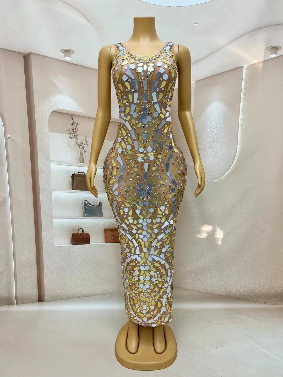 CELESINYI Fenglinghua Crystal Mirror Gown
