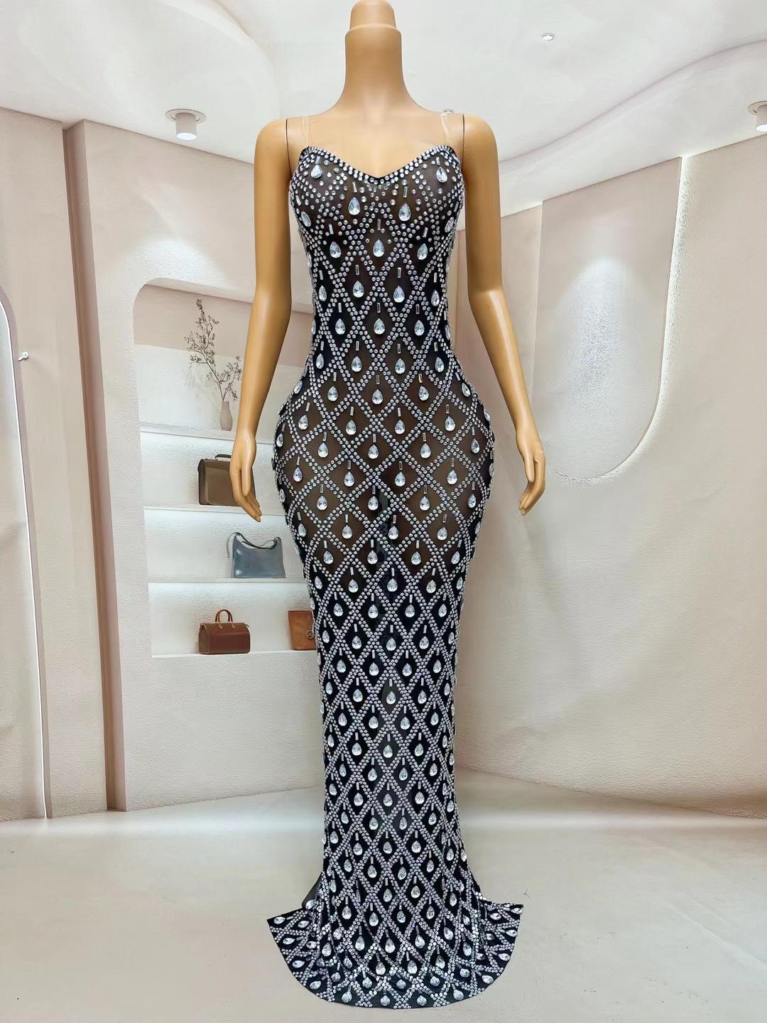 CELESINYI Chuilian Crystal Curtain Gown