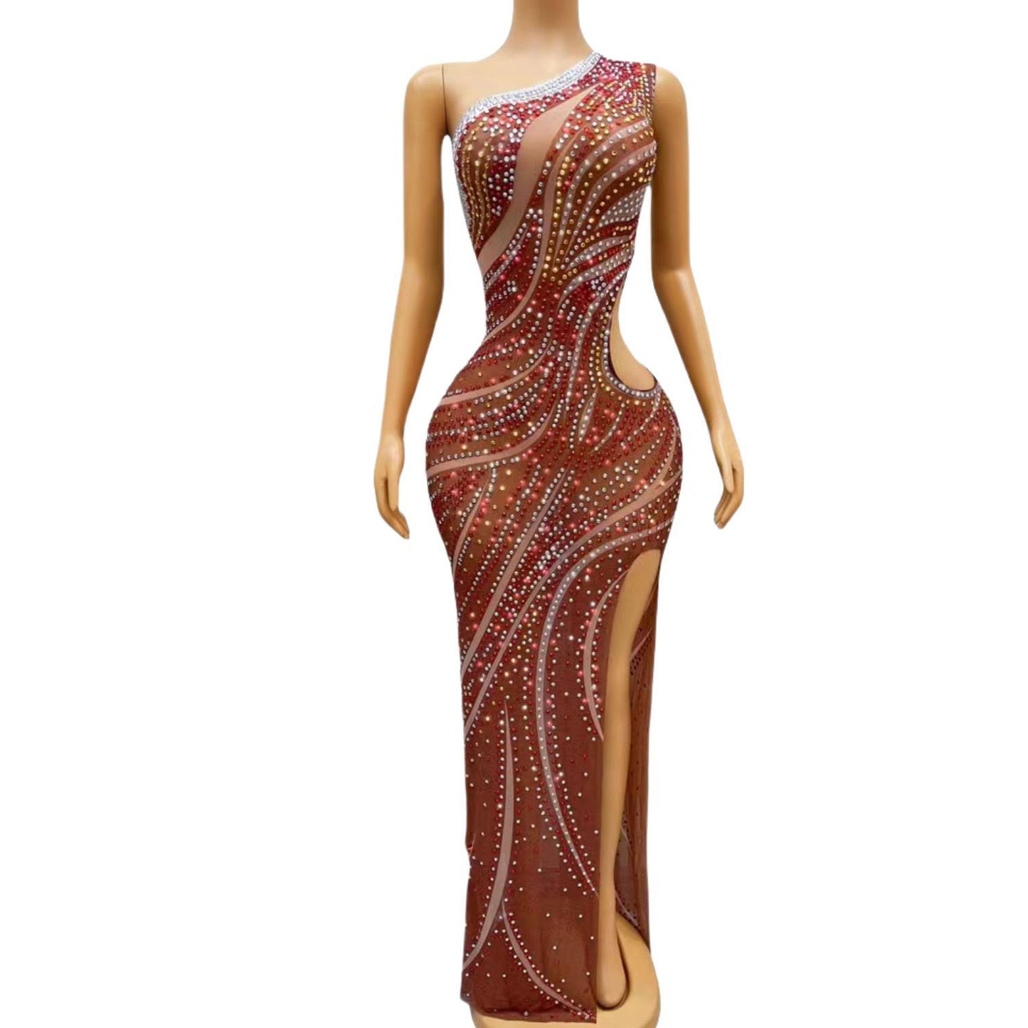 CELESINYI Manshanhong Crystal Wave Gown