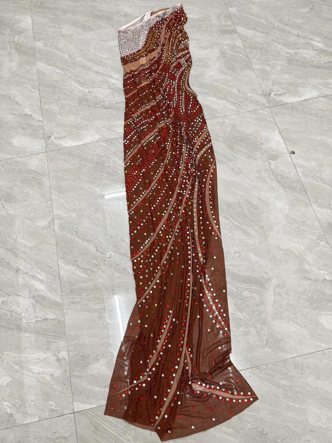 CELESINYI Manshanhong Crystal Wave Gown
