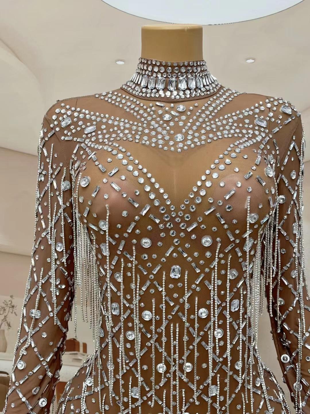 CELESINYI Yinghuochong Crystal Firefly Mini Dress