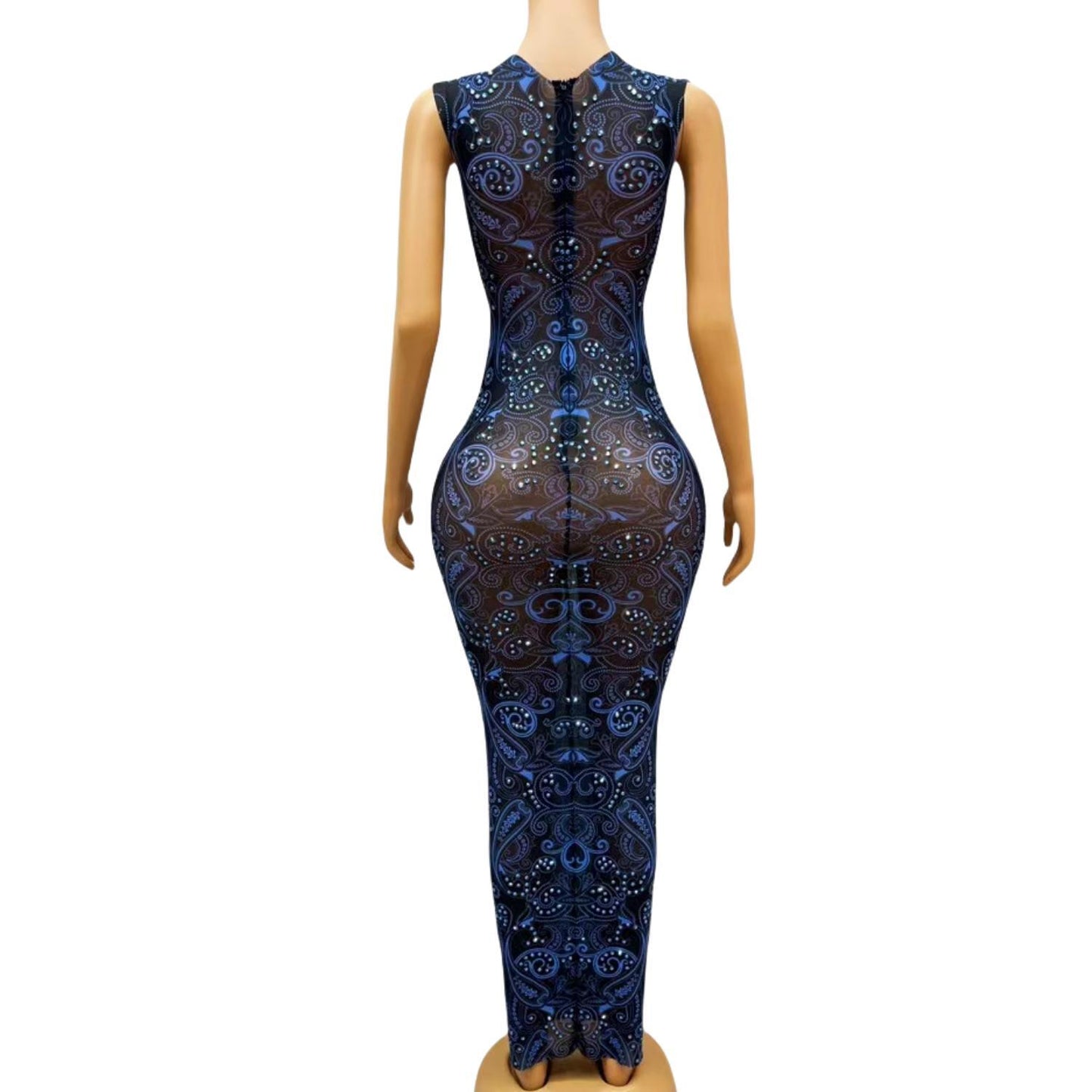 CELESINYI Lanlan Crystal Paisley Gown