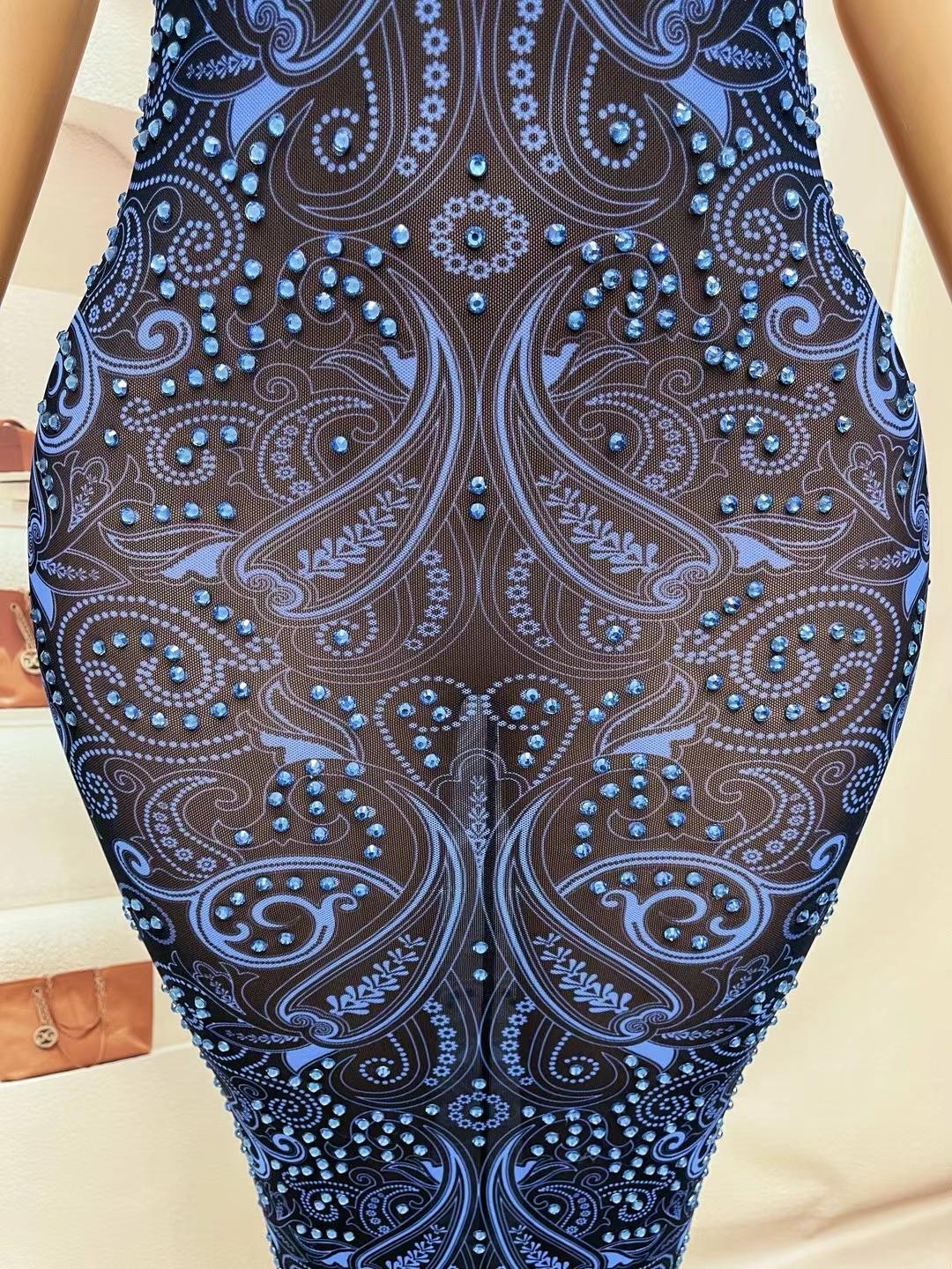 CELESINYI Lanlan Crystal Paisley Gown