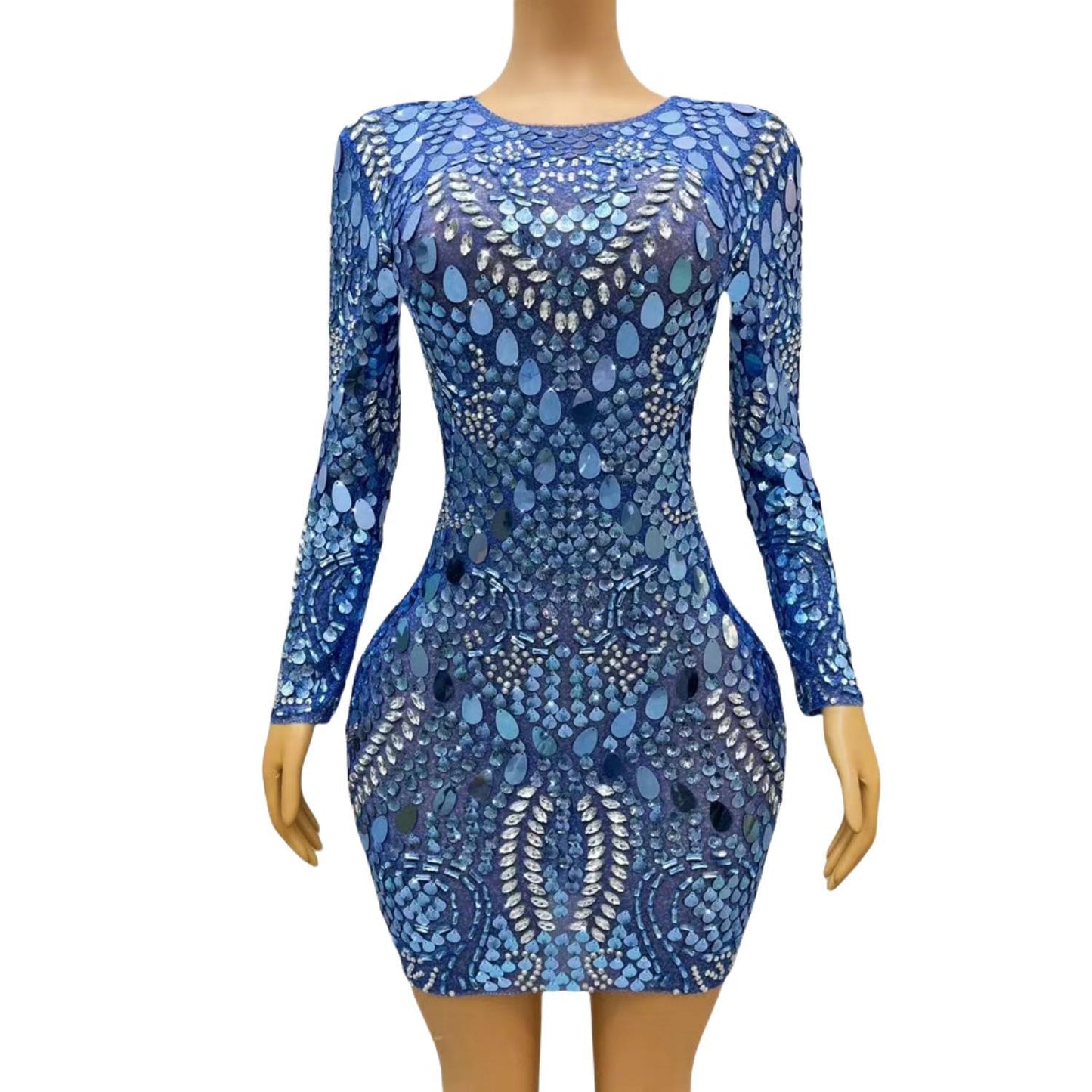 CELESINYI Lingsha Crystal Shell Gown
