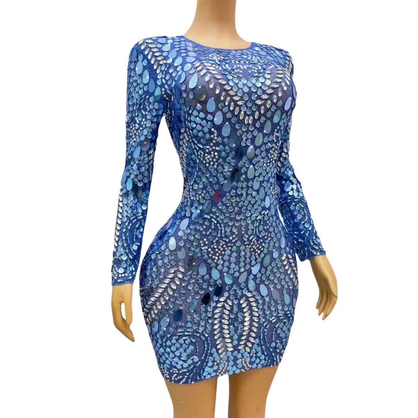 CELESINYI Lingsha Crystal Shell Gown