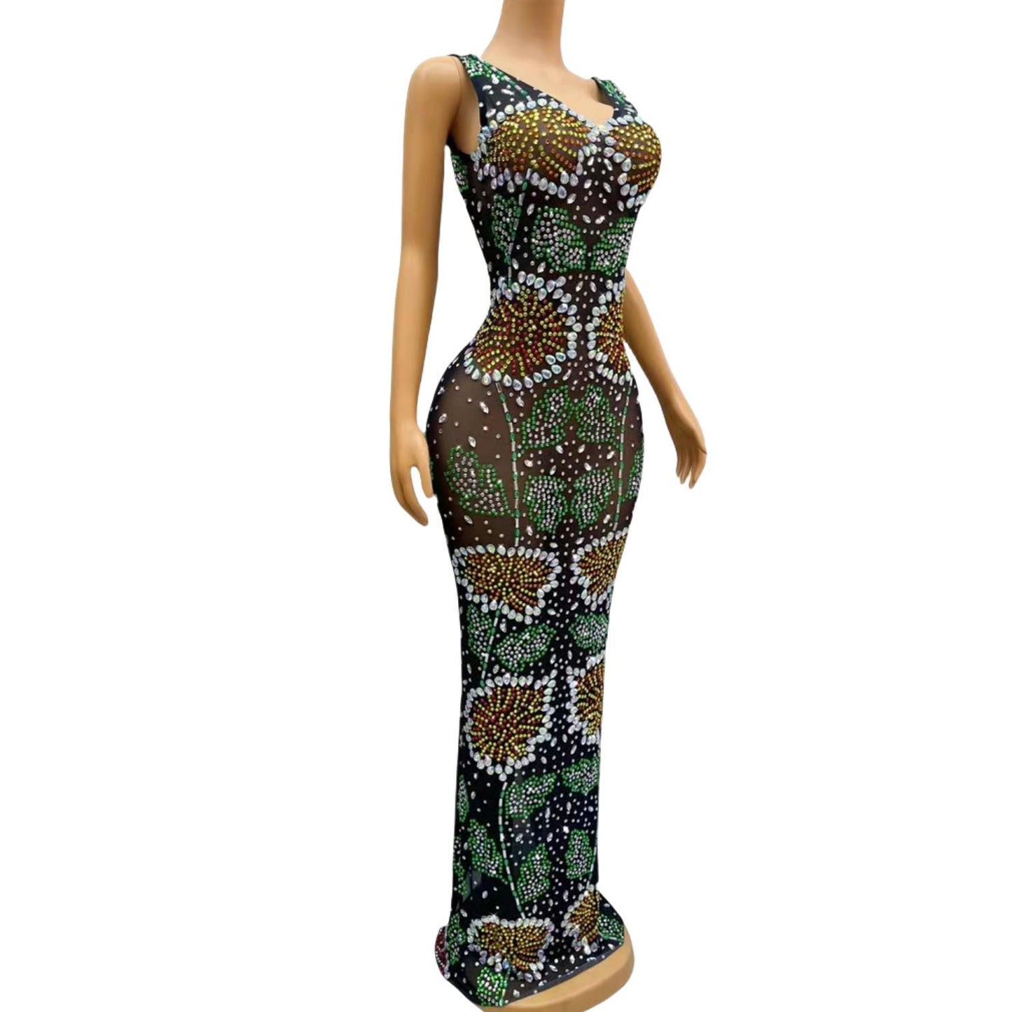 CELESINYI Huayang Crystal Flower Gown