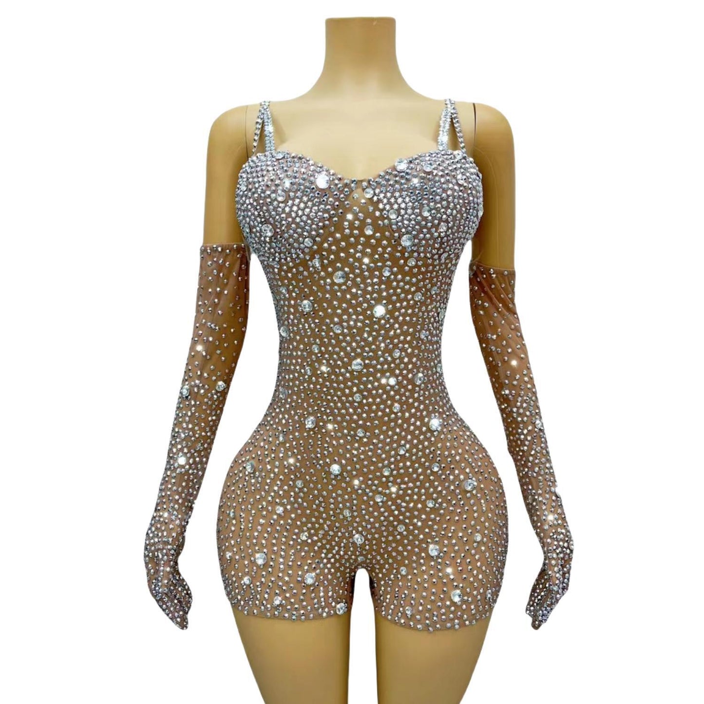 CELESINYI Shizuan Crystal Heart Bodysuit
