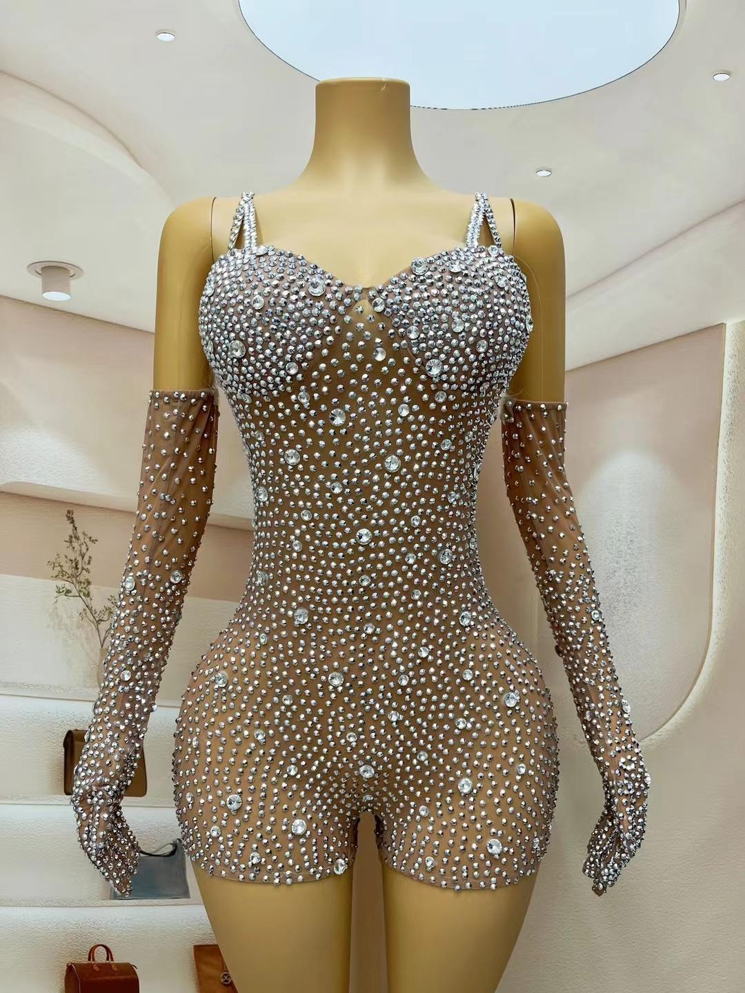 CELESINYI Shizuan Crystal Heart Bodysuit
