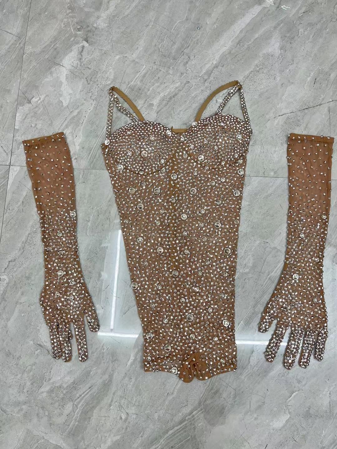 CELESINYI Shizuan Crystal Heart Bodysuit