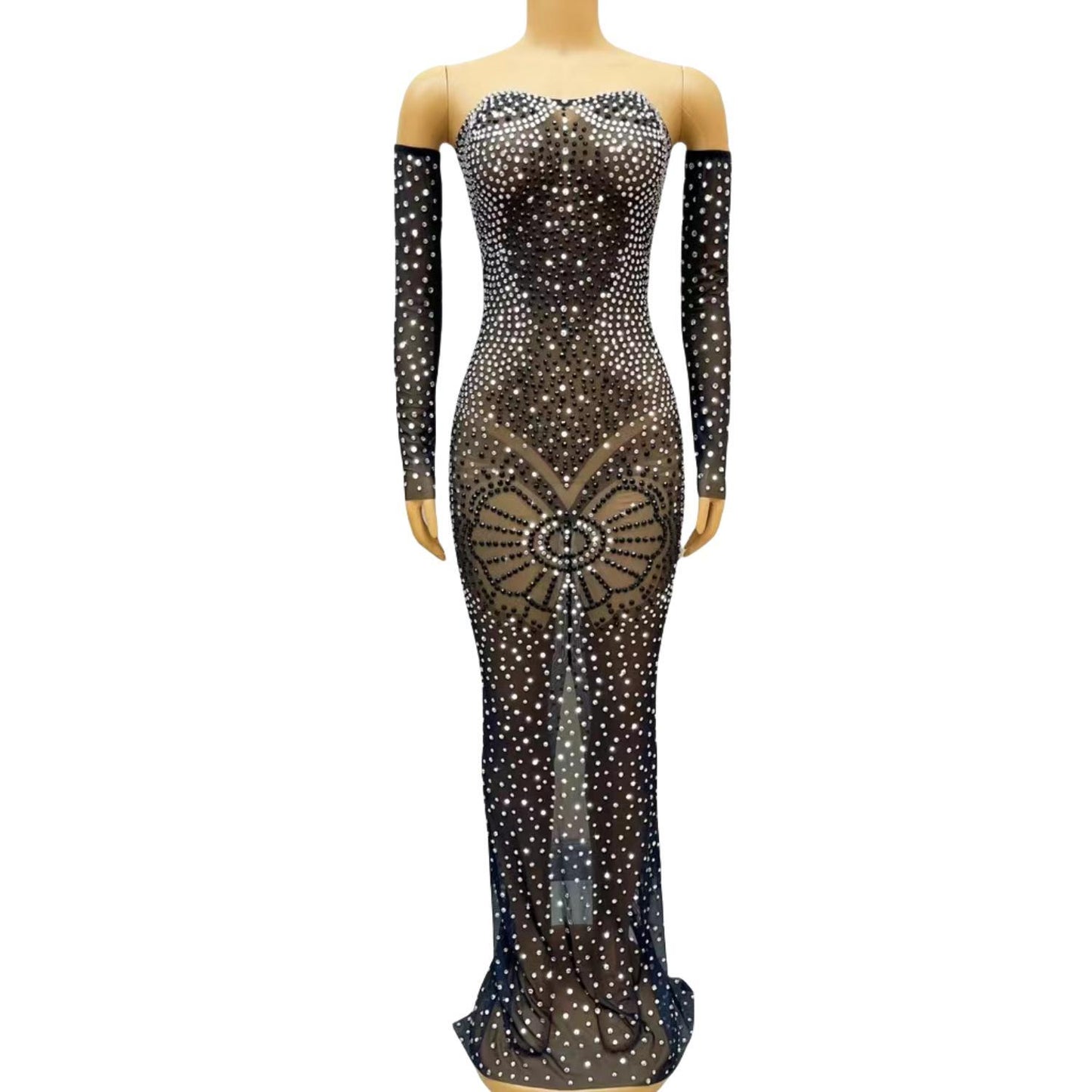 CELESINYI Yinhe Crystal Butterfly Gown