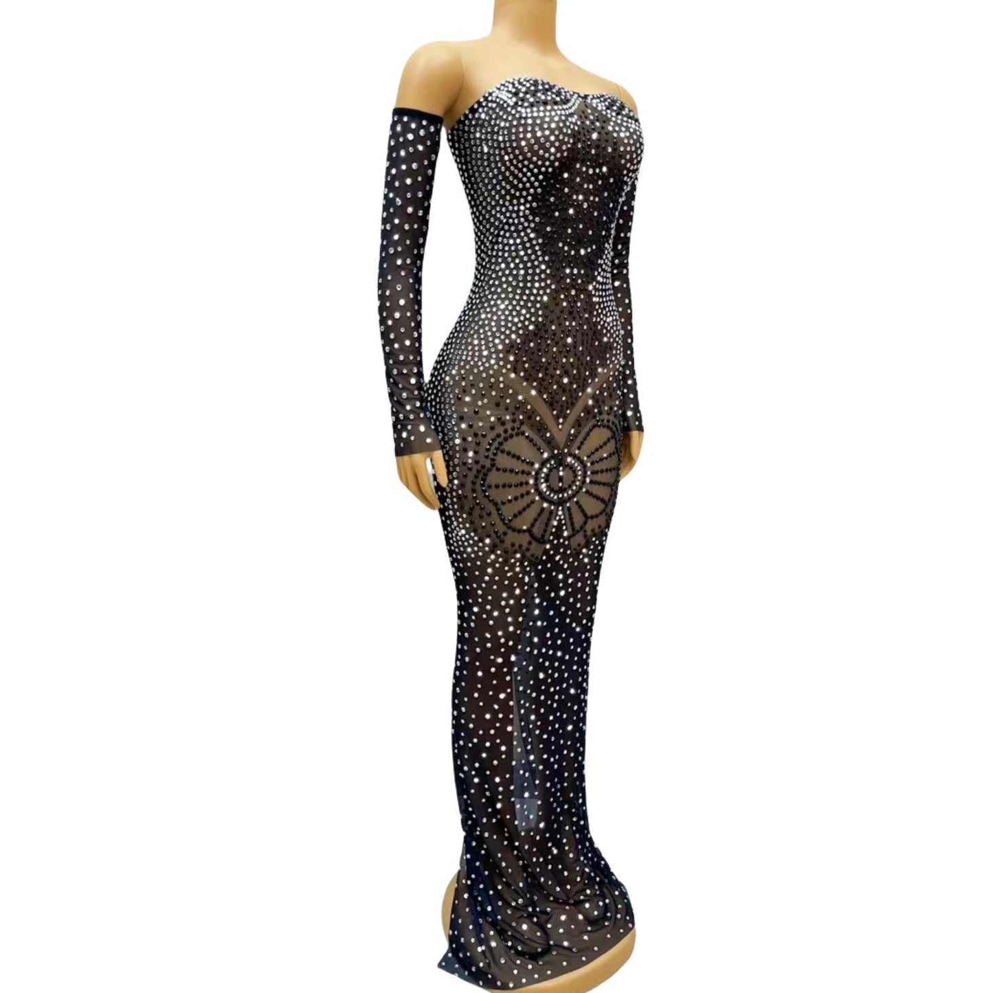 CELESINYI Yinhe Crystal Butterfly Gown