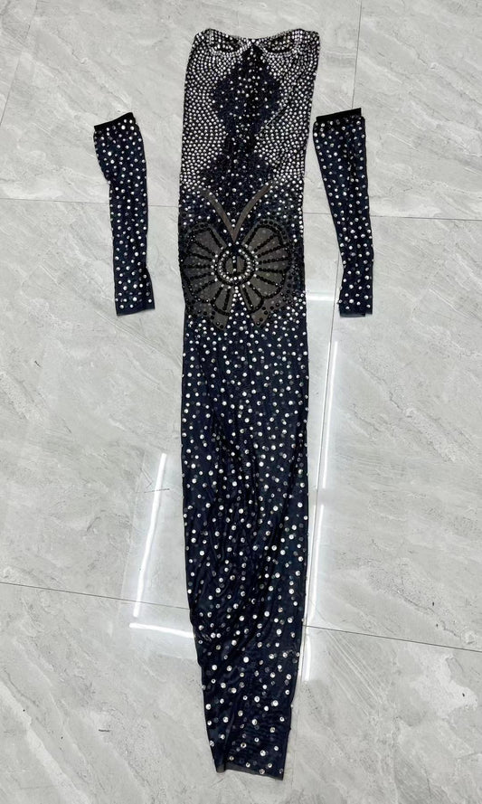 CELESINYI Yinhe Crystal Butterfly Gown