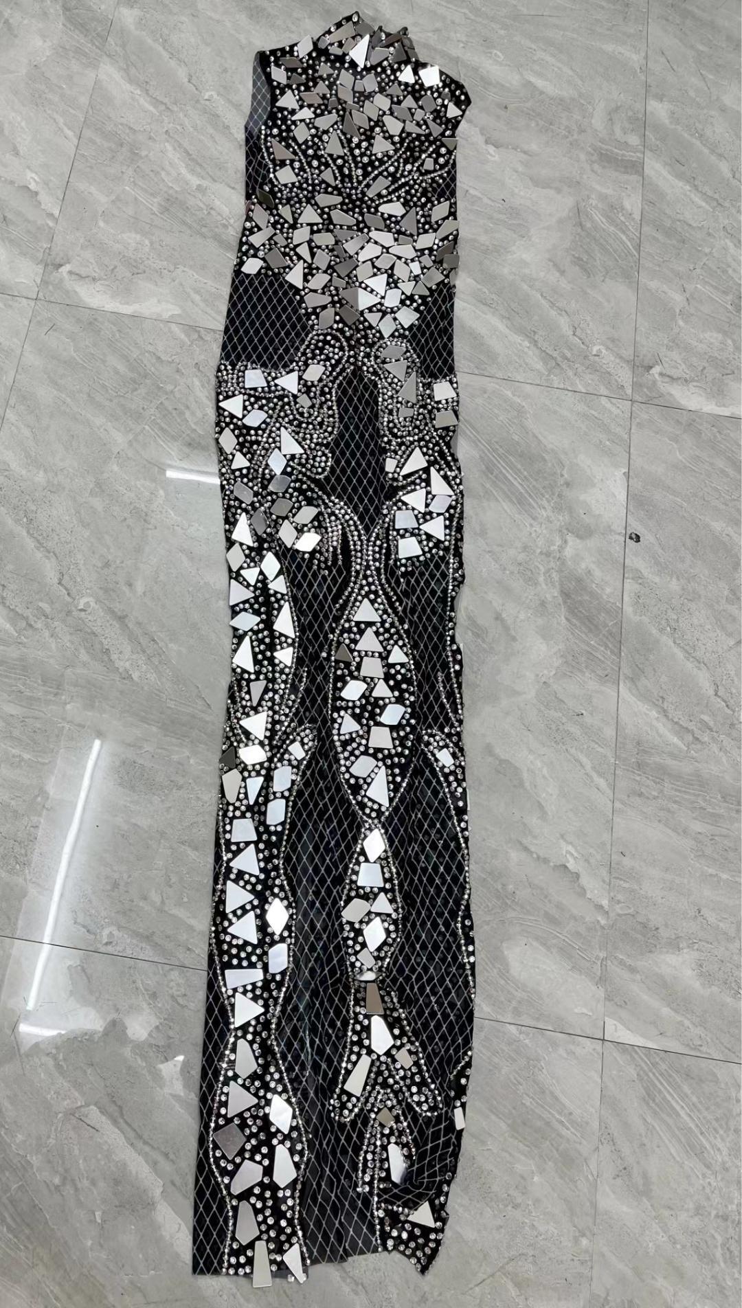 CELESINYI Wangpian Crystal Mirror Gown